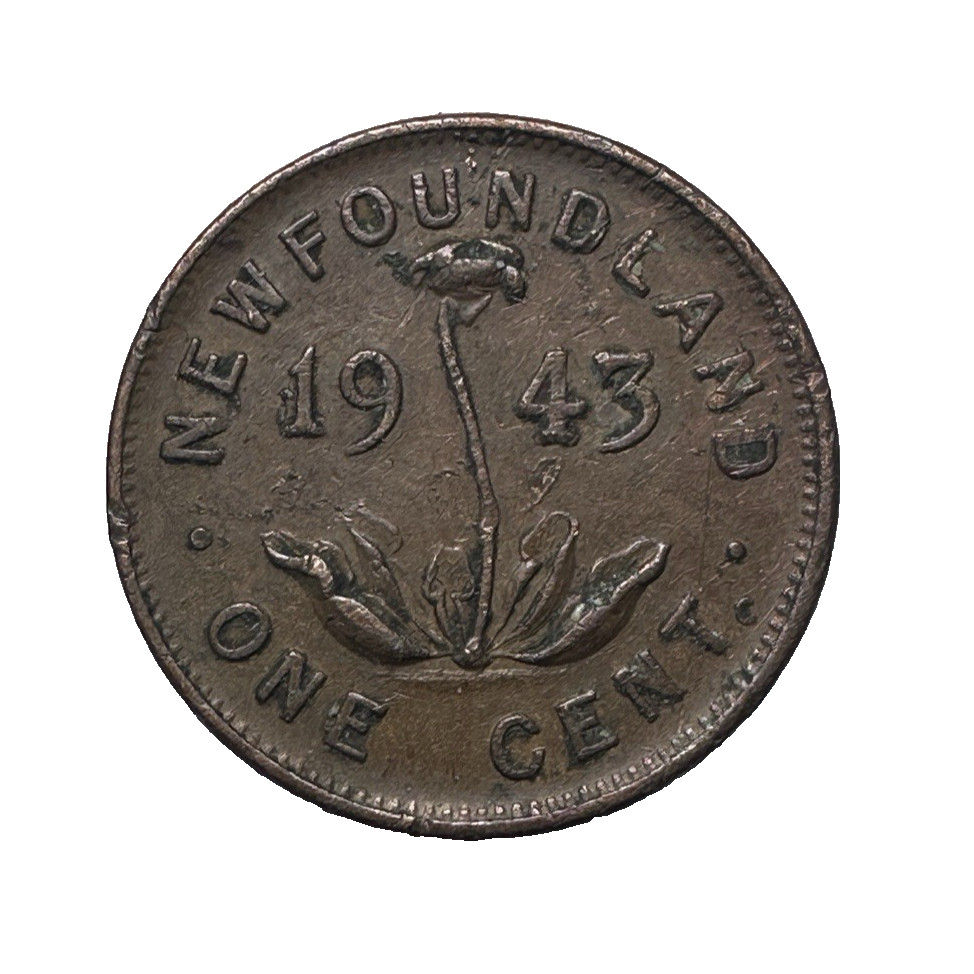 1943 C Canada Newfoundland 1 Cent George VI -