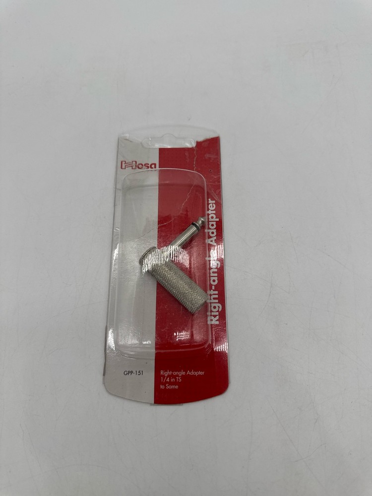 Hosa Right-angle Adaptor 1/4in TS to Same GPP151 Silver