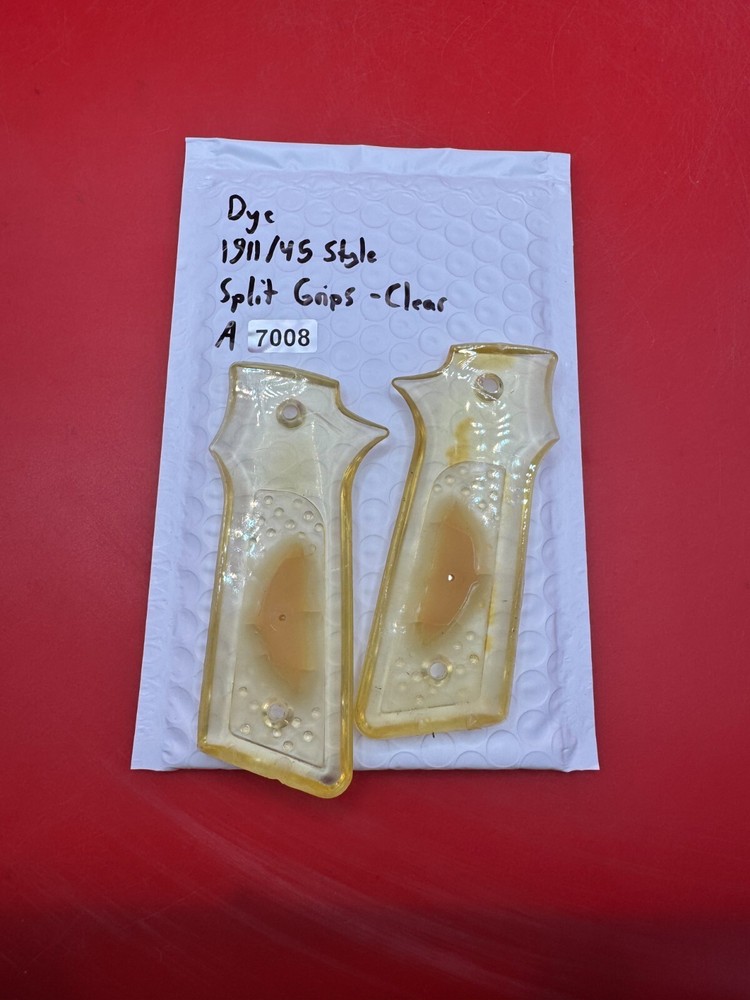 Dye 1911/45 Style Split Grips -Clear
