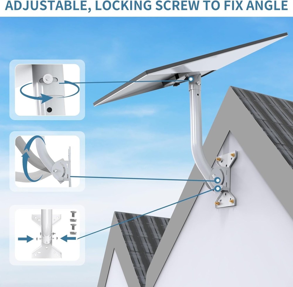 Adjustable Starlink Mounting Kit with Pipe Adapter - Easy Installation Included