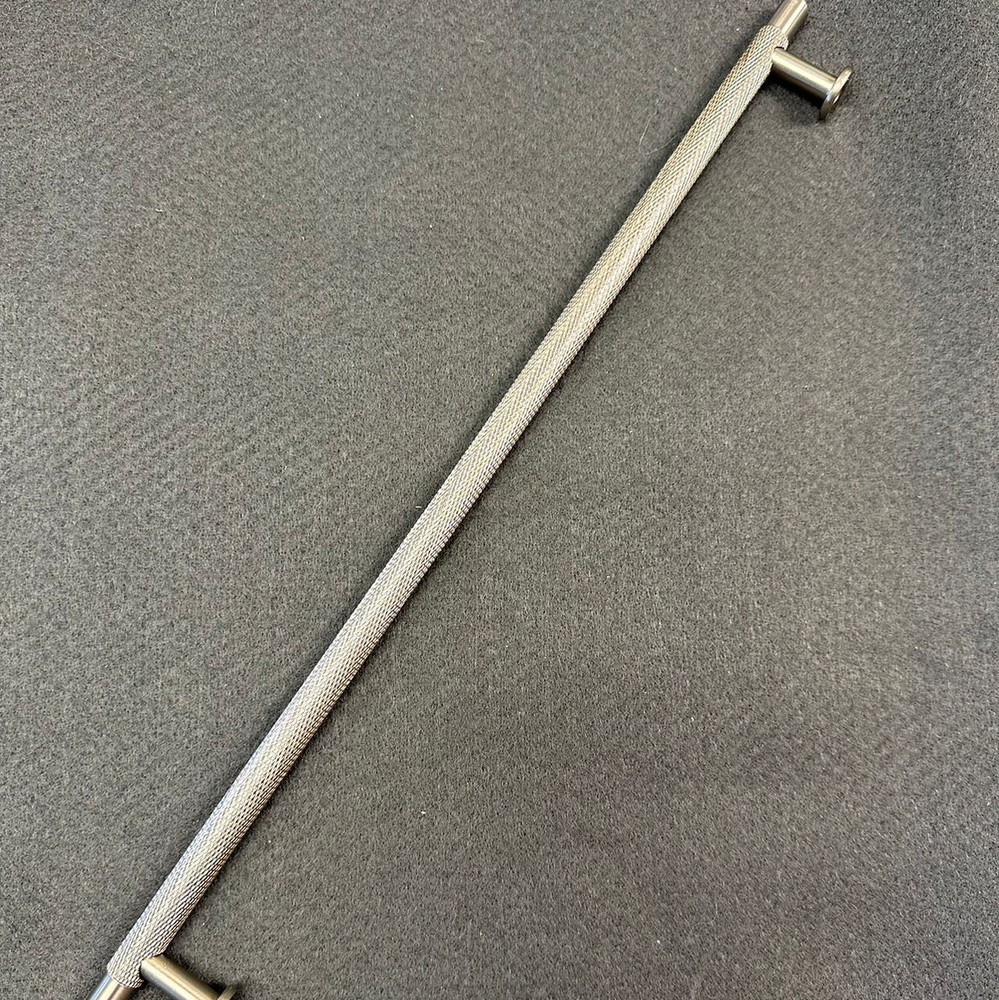12" Knurled Round Pull Satin Nickel