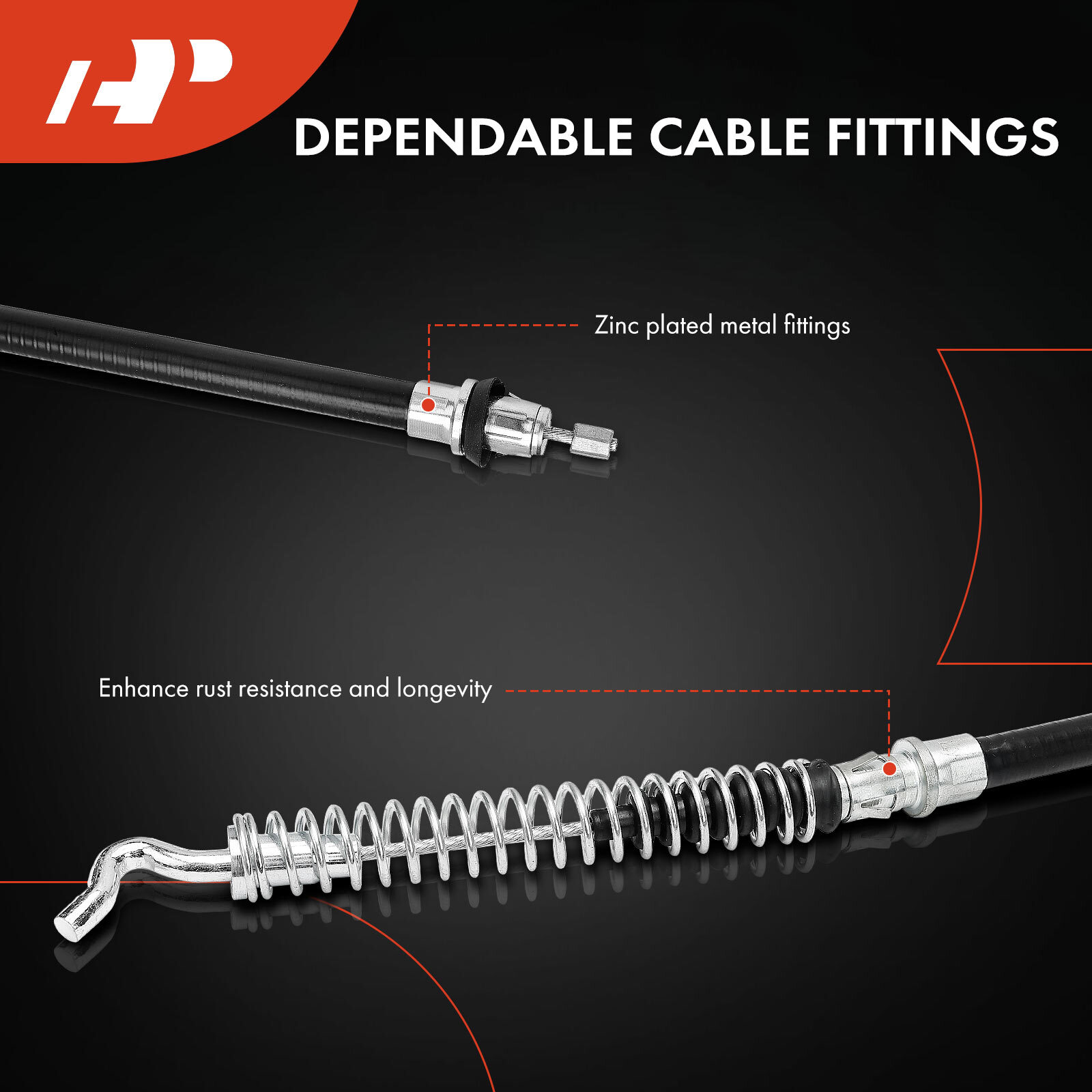 A-Premium Parking Brake Cable Rear Right for Ford F-250 F-350 F-450 Super Duty