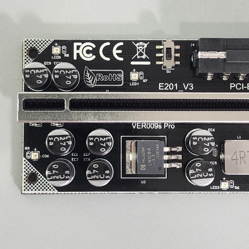 Mailiya V009s Pro PCIe Riser GPU Riser Card for Crypto Mining ETH 6-Pack