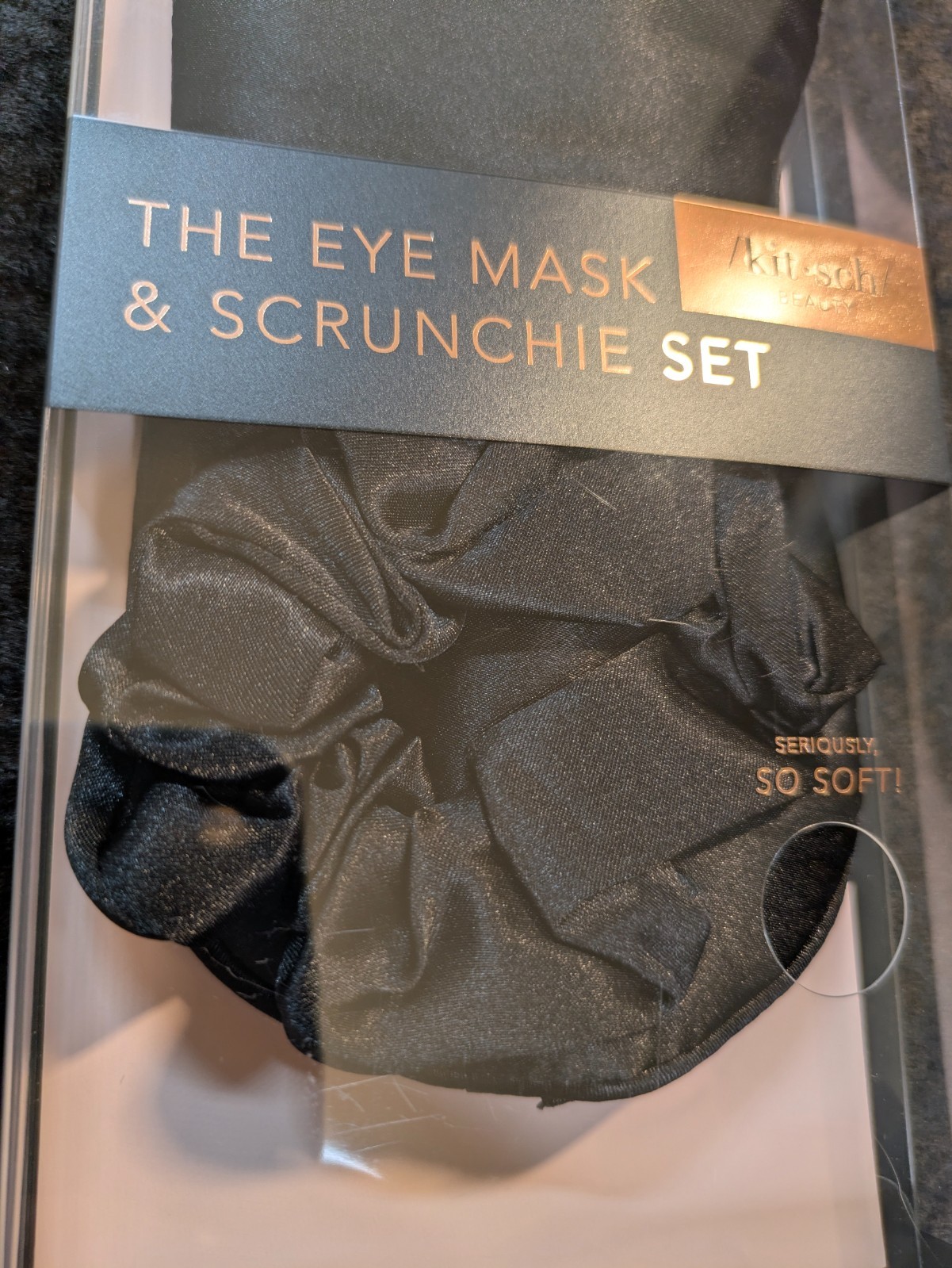 New Kitsch The Satin Sleep Set, Eye Mask Scrunchie, 2 Piece Gift Set