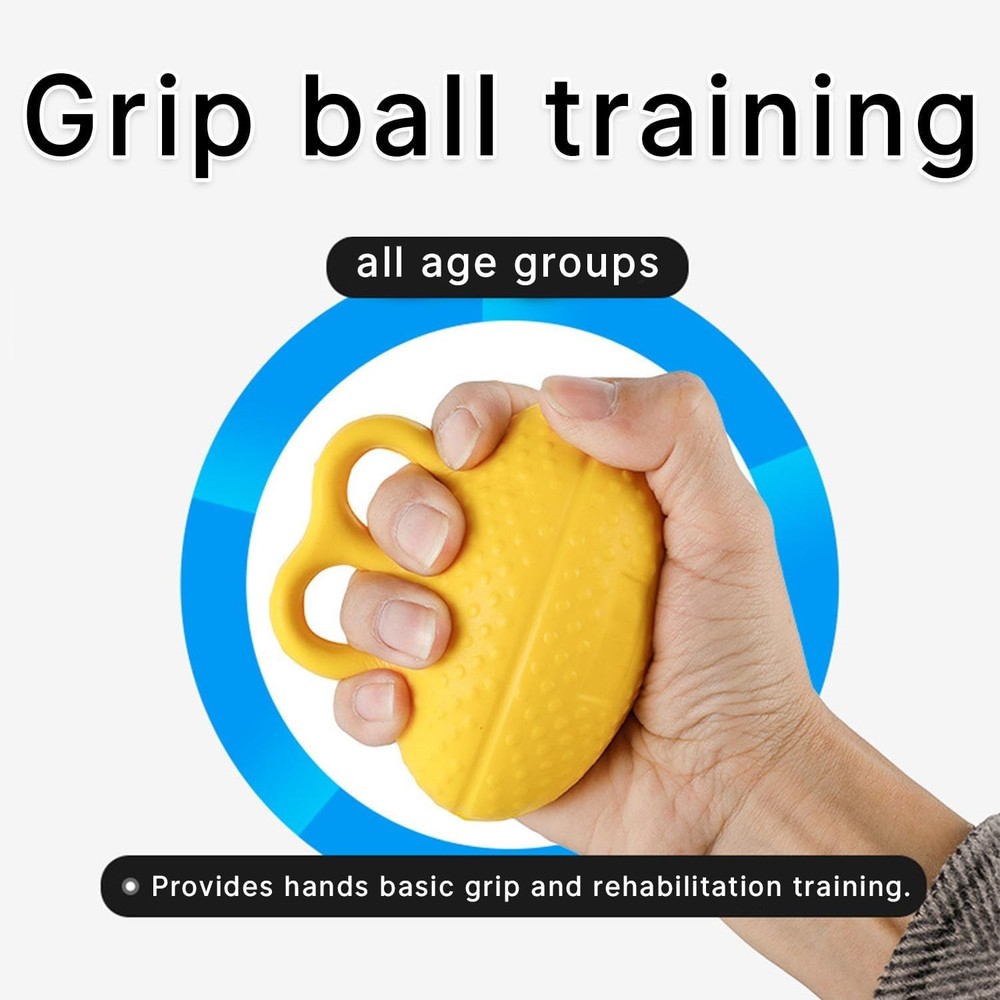 Hand Grip Strength Trainer,Finger Exerciser Balls for Yellow