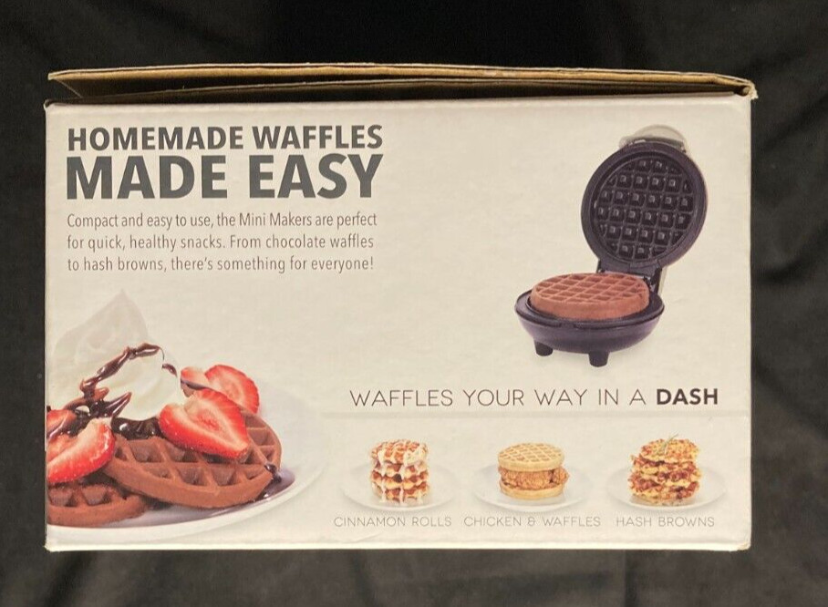 Waffle Maker DASH Mini Maker for Individual Waffles - Open box never used