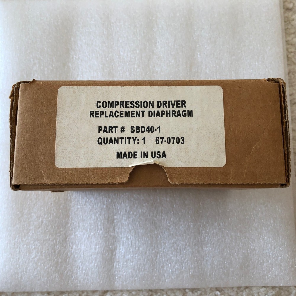 COMPRESSION DRIVER Replacement Diaphragm SBD-40-1 Driver 8 Ohms ( USA )