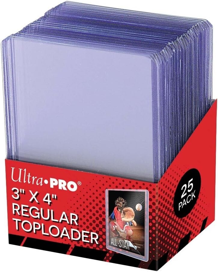 Ultra Pro 3 x 4 Toploader Standard Sized Top Loads 25, 50, 75, 100, 200, 1000