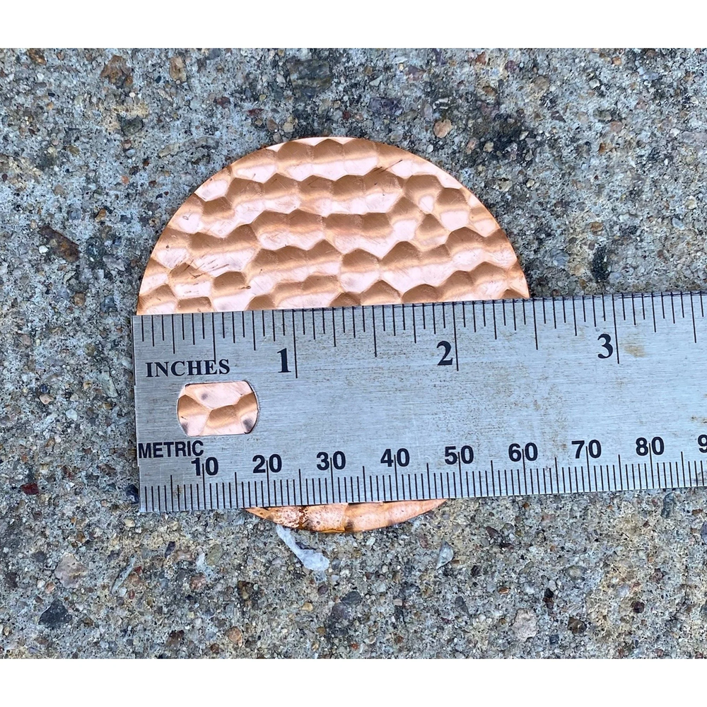 2.5" Hammered Copper Circle Blank Disc 5 pack