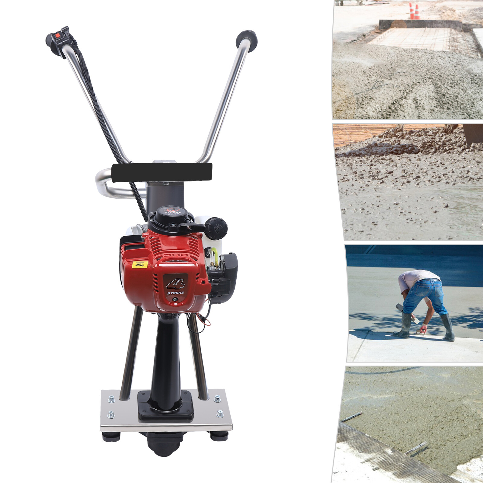 Gas Power Vibrating Concrete Power Screed Finishing Engine 4 Stroke Fit 5m Ruler