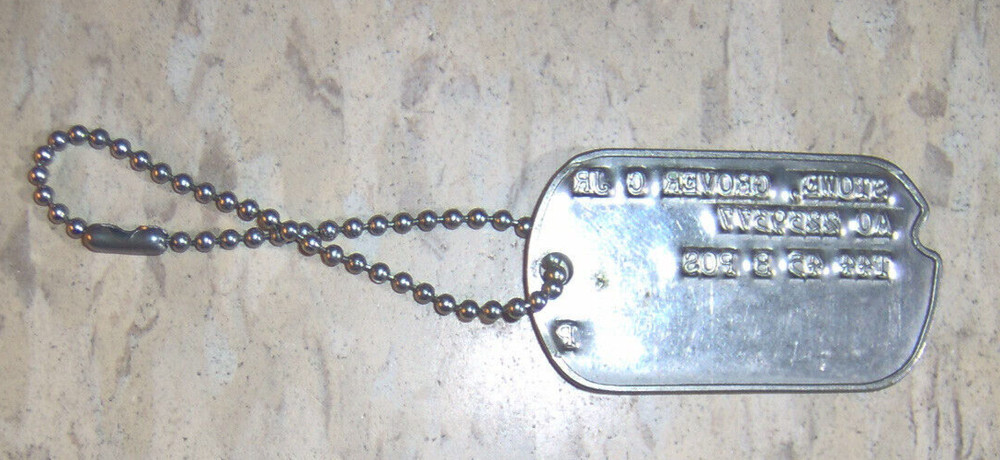 Vintage Dog tag WW2 military grover c stowe jr (#3)
