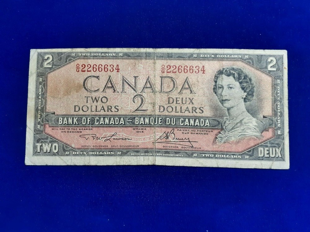 1954 $2.00 CANADA  MODIFIED HAIR