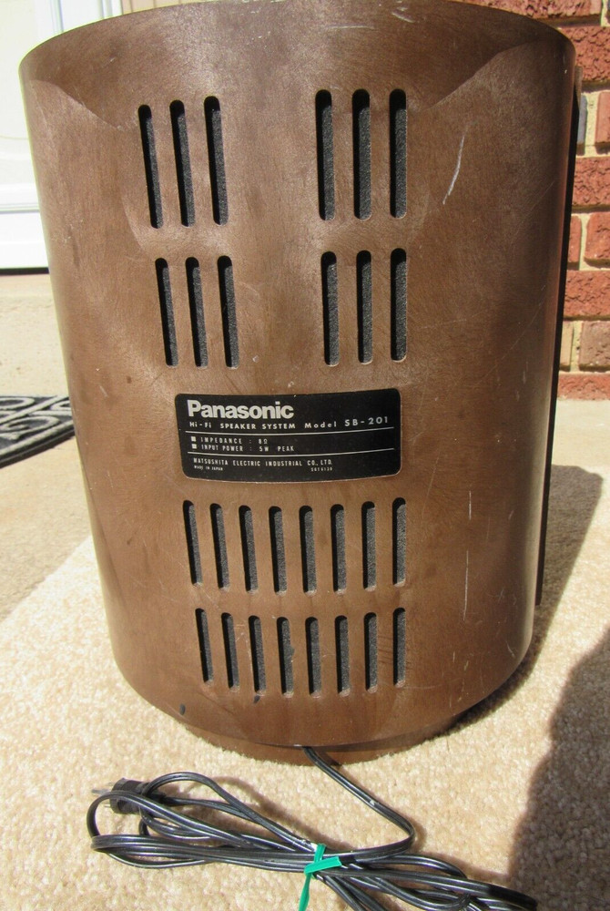 Panasonic SB-201 Single Barrel Speaker W/ Cord Plug Working 8 Ohm Working Round