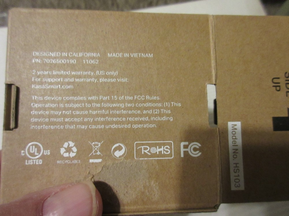 TP-LINK HS103 Kasa Smart Wi-Fi Plug Mini NIB