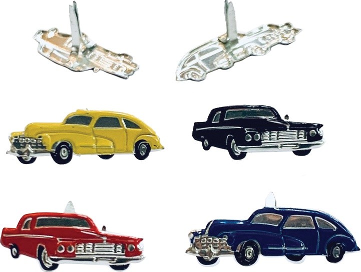 Eyelet Outlet Shape Brads 12/Pkg-Classic Car