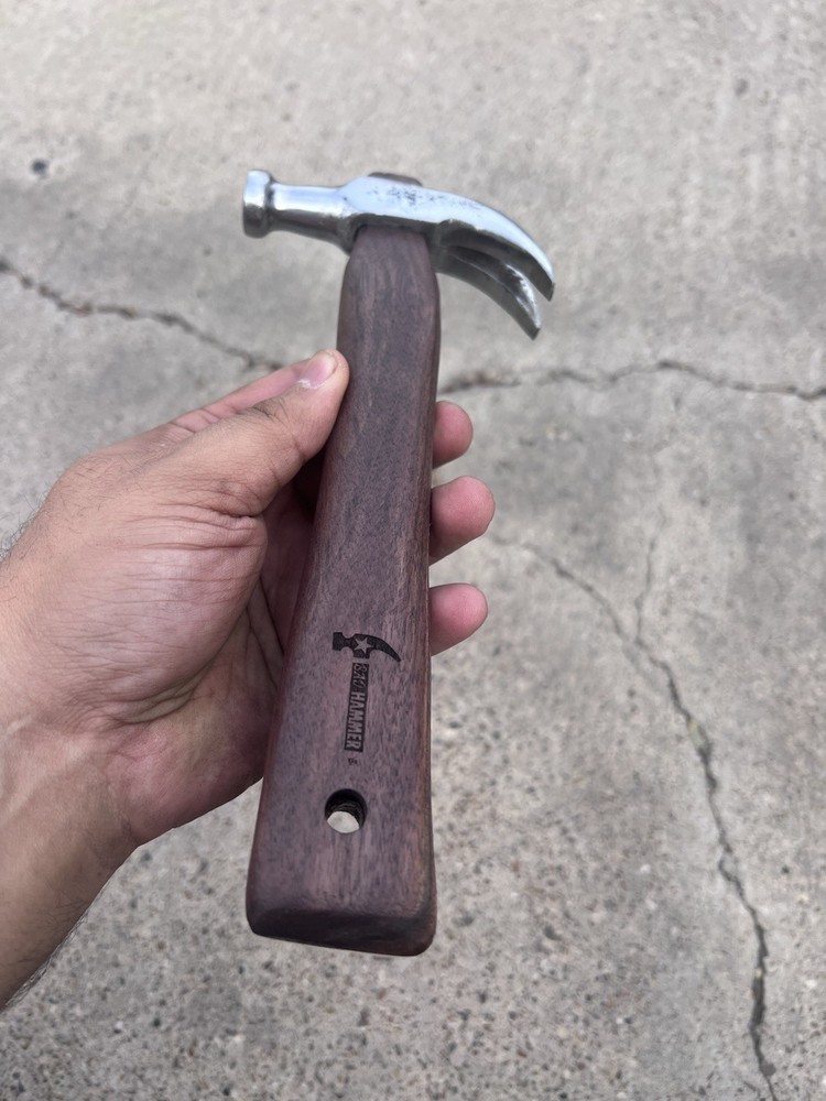 Bad-Hammer Unbranded 8oz Mini Hammer, w/ Custom 9in Walnut Handle