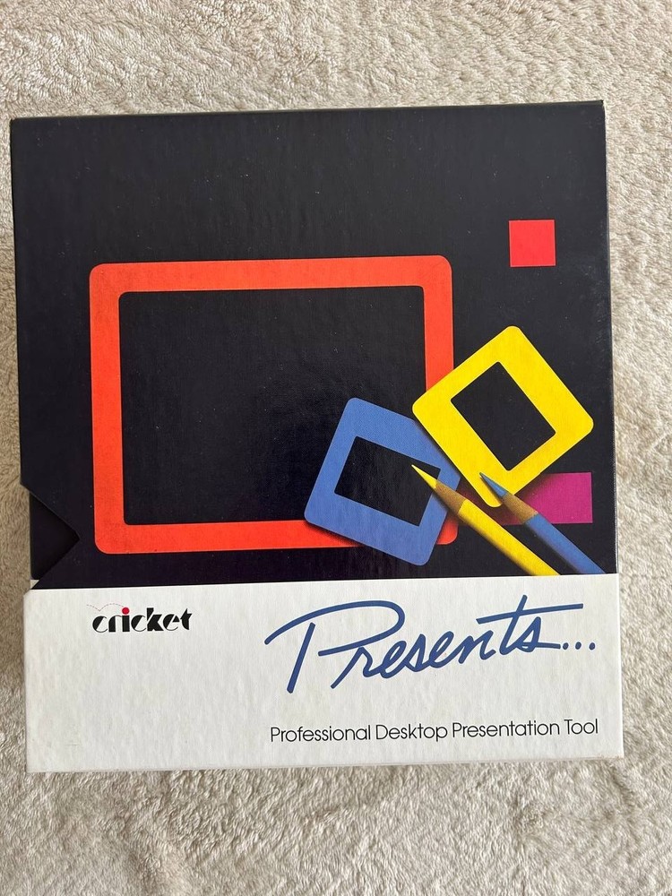 Cricket Presents. Professional Desktop Presentation. Vintage software Macintosh