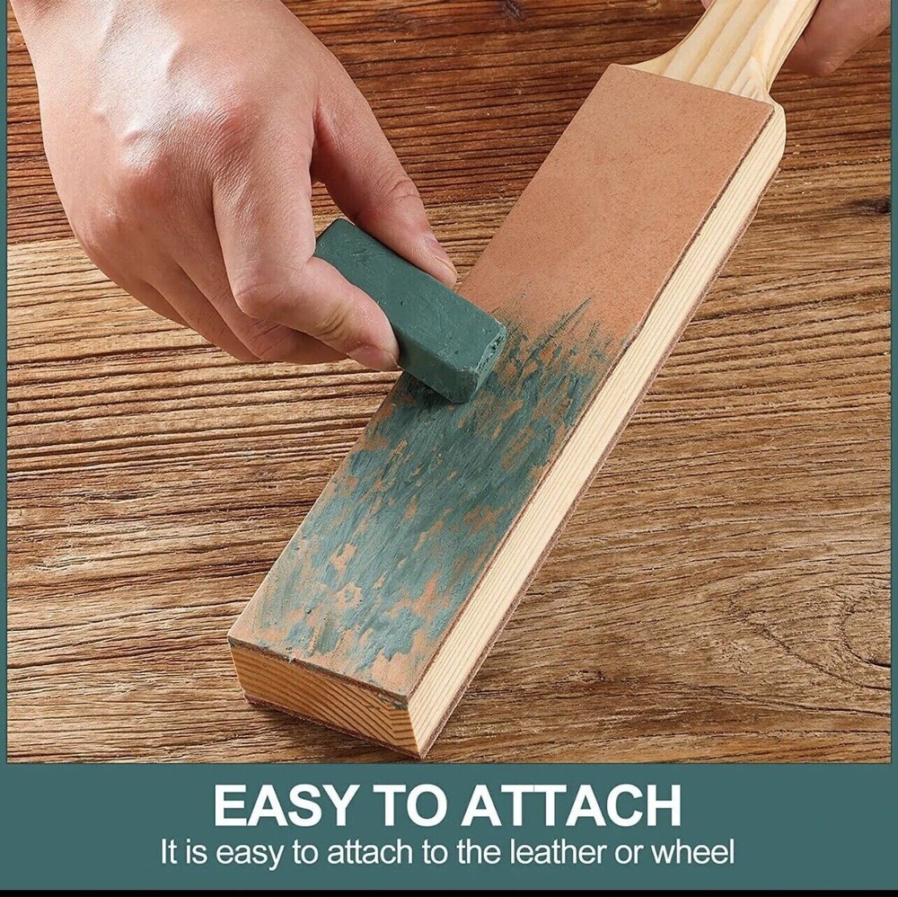 Leather Paddle Strop Honing Sharpener Knife Chisel Stropping Polishing Compound