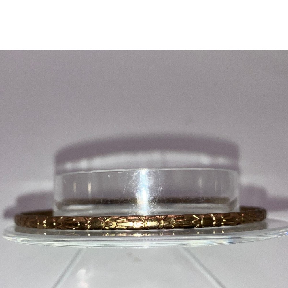 Textured Pattern Gold-Tone Thin 2.75" Bangle Bracelet!