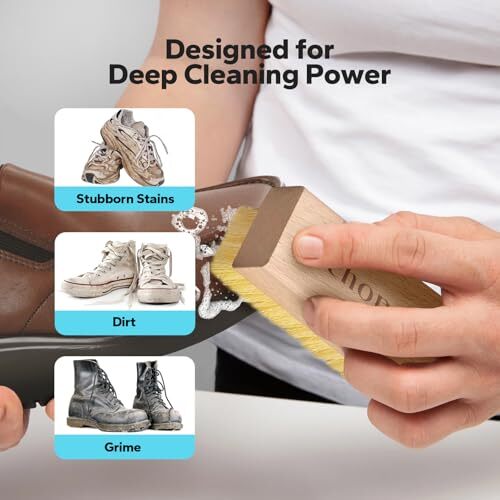 Shoe Cleaning Kit (4.06 Fl Oz), 2Pcs Set with Deep Cleaning Solution & Brush,