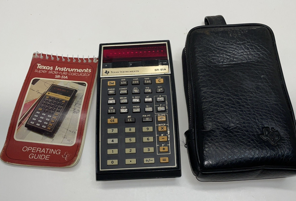 Texas Instruments SR-51A Super Side Rule Calculator Untested - inc. Oper  Guide
