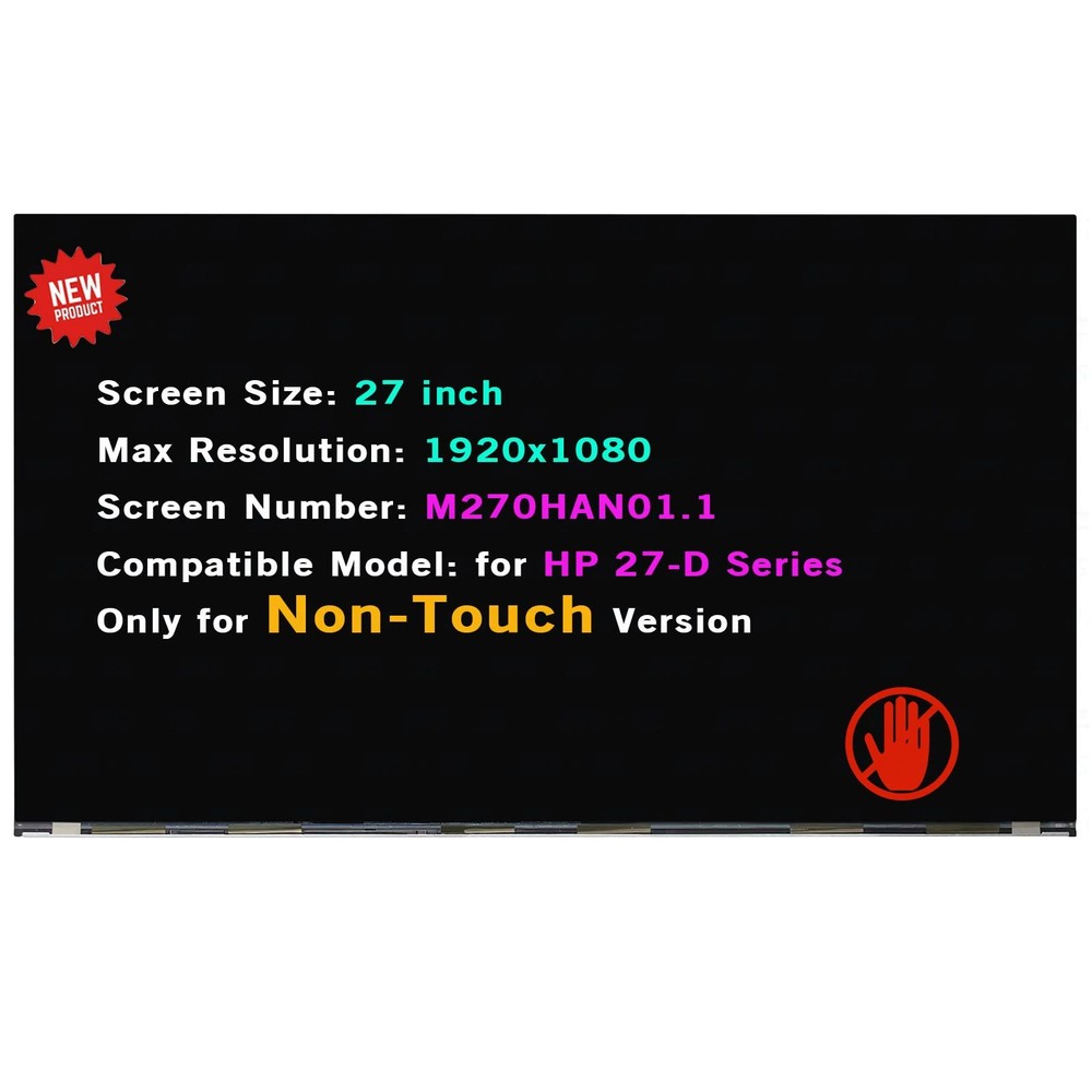 M270HAN01.1 Replacement for HP 27-D Series LCD Non-Touch Screen Display Panel