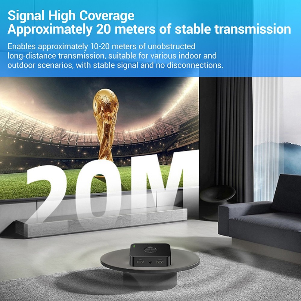 Bluetooth 6.0 Transmitter Receiver Wireless Home Car Stereo Audio Adapter Remote