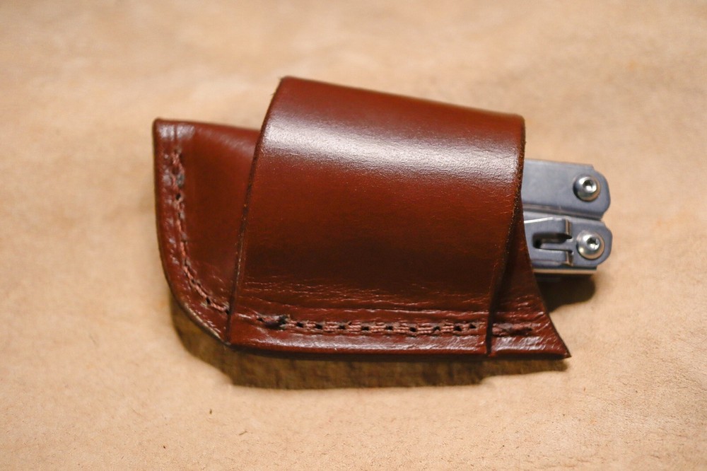Custom Leather Crossdraw Sheath for Leatherman Wave, Sidekick, Wingman
