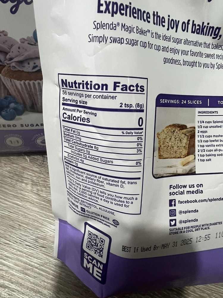 Splenda Magic Baker Zero Calorie Plant Based 16 oz (2pack)