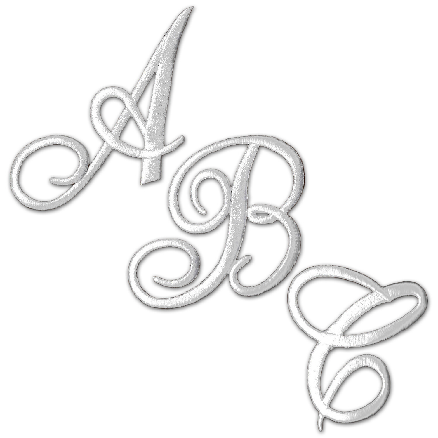 Iron On Script Letter Patches, Embroidered Monogram Letters, 3 Colors USA Seller