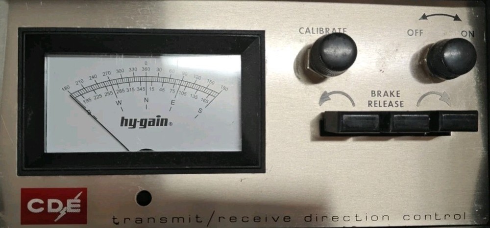 CDE HY-GAIN ANTENNA CONTROLLER WITH CD-44 ROTOR - WORKS!!