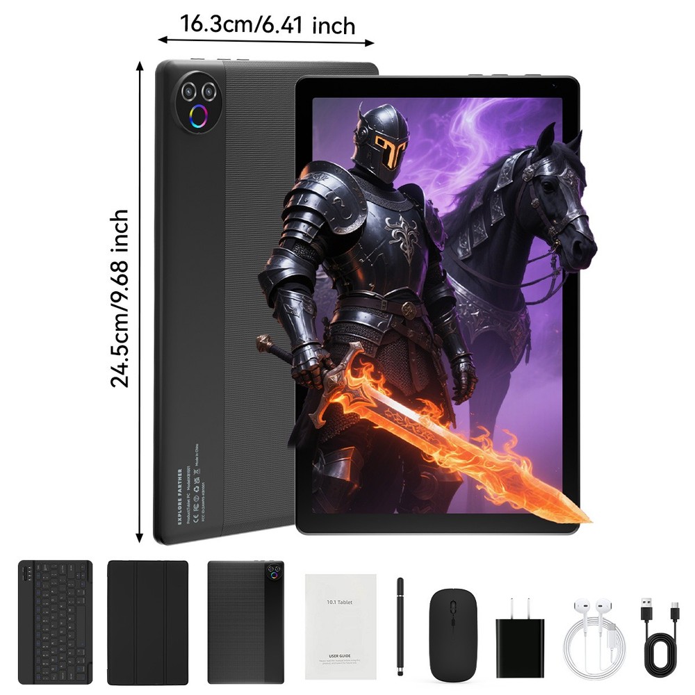 10.1 inch Android 15 Tablets IPS HD Octa-Core 20+64GB Dual Camera Touchscreen
