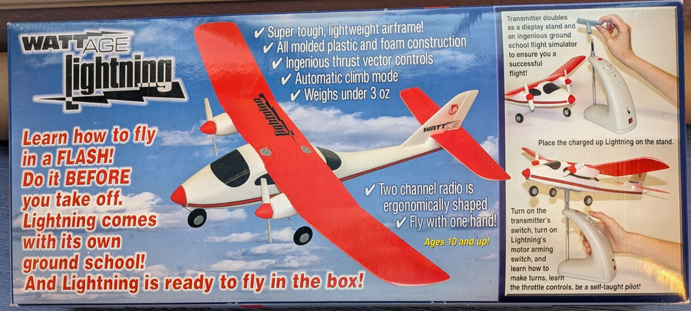 Vintage Wattage Lightning RC Airplane RTF