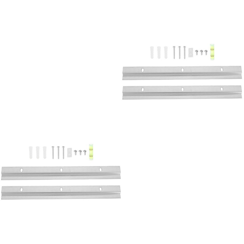2 Sets Non Trace Picture Hooks Wall Mounting Interlocking Brackets