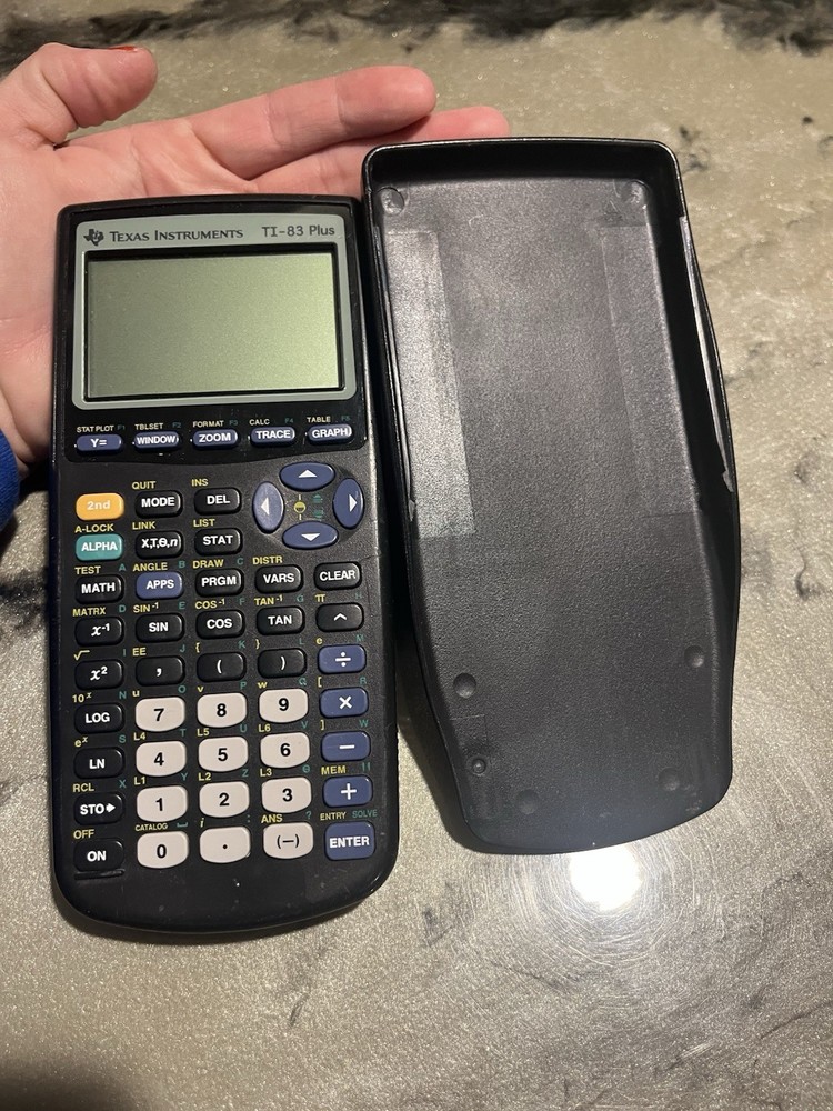 Texas Instruments TI-83 Plus Graphing Calculator with Cover Tested & Working
