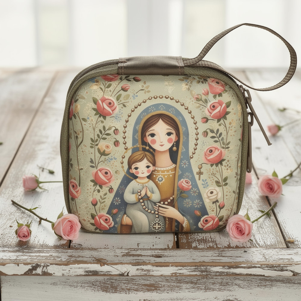 Mary and Jesus Rosary Case