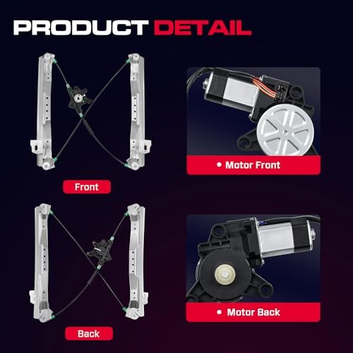 Front Driver Side Power Window Regulator with Motor (6 Front Driver With Motor