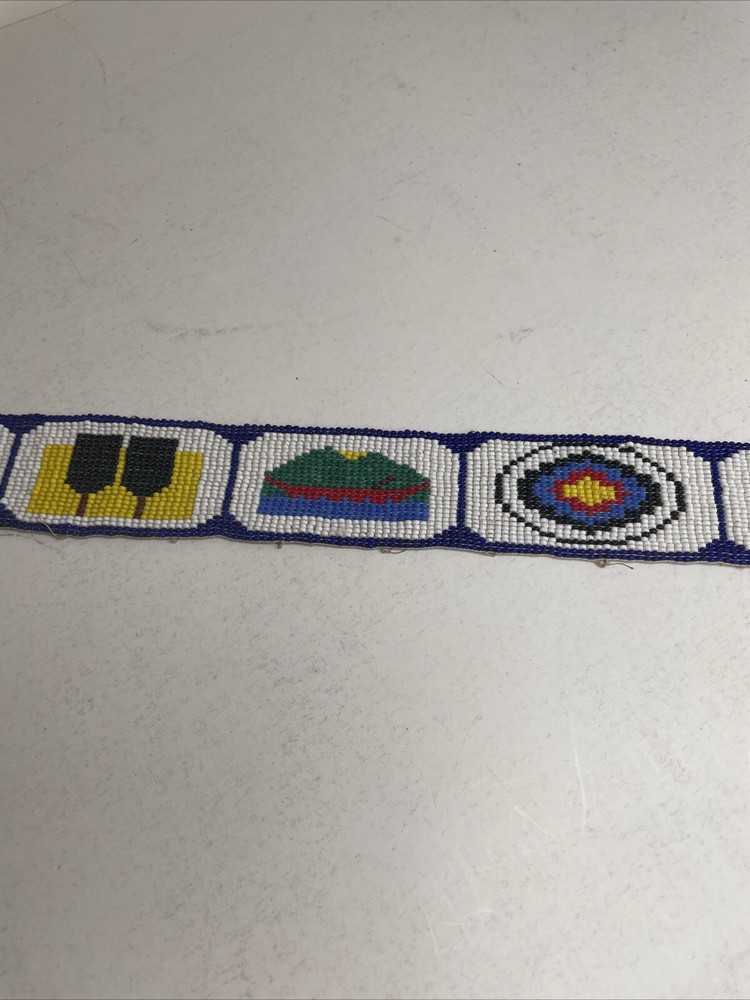 VTG Beaded hanging Sash Panel Unique Folk Art