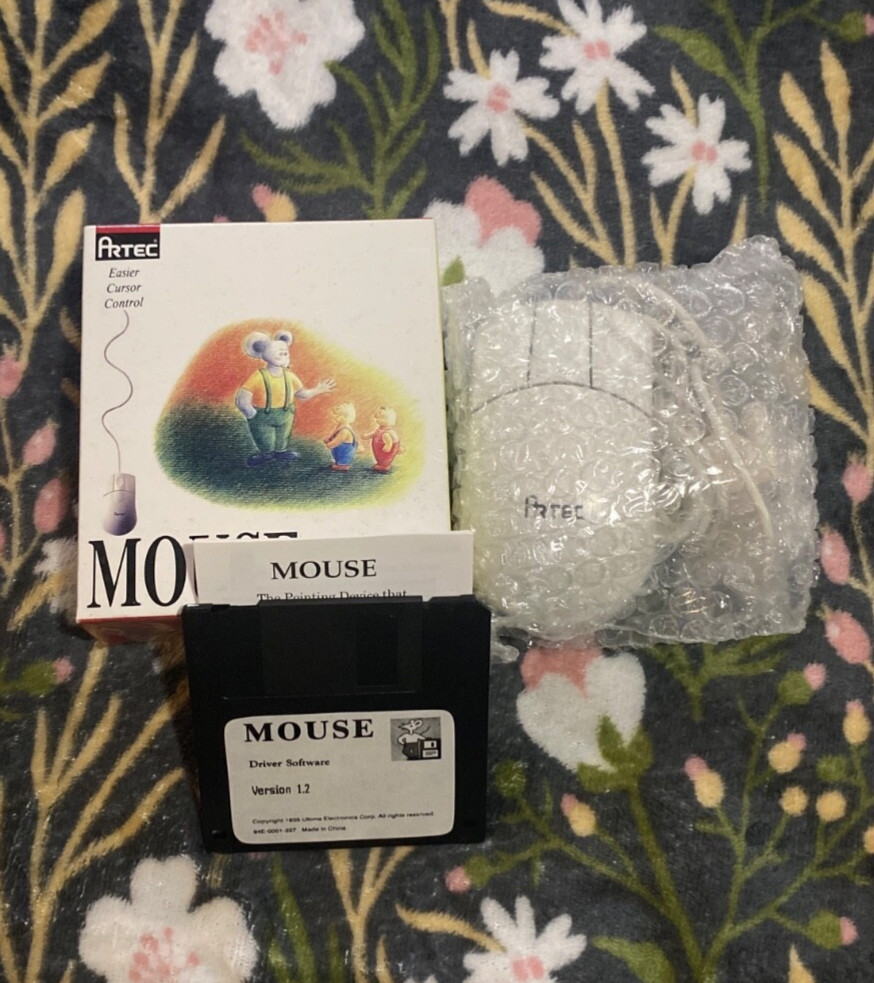 ARTEC AM820 3 BUTTON SERIAL MOUSE NEW OPEN BOX Driver Software Vintage