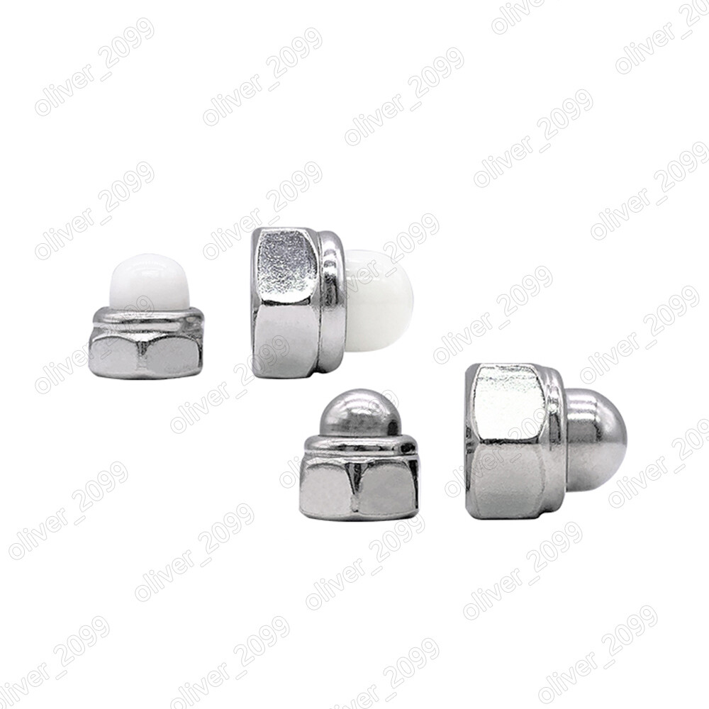 304SS Prevailing Torque Type Hexagon Domed Cap Nuts With Nonmetallic Insert