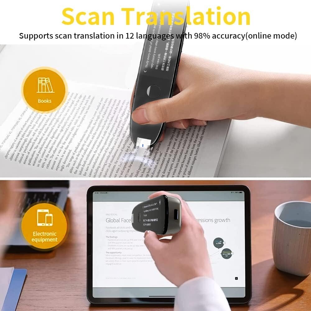 Portable Pen Scanning Translator for Language Learners Electronic Dictionary