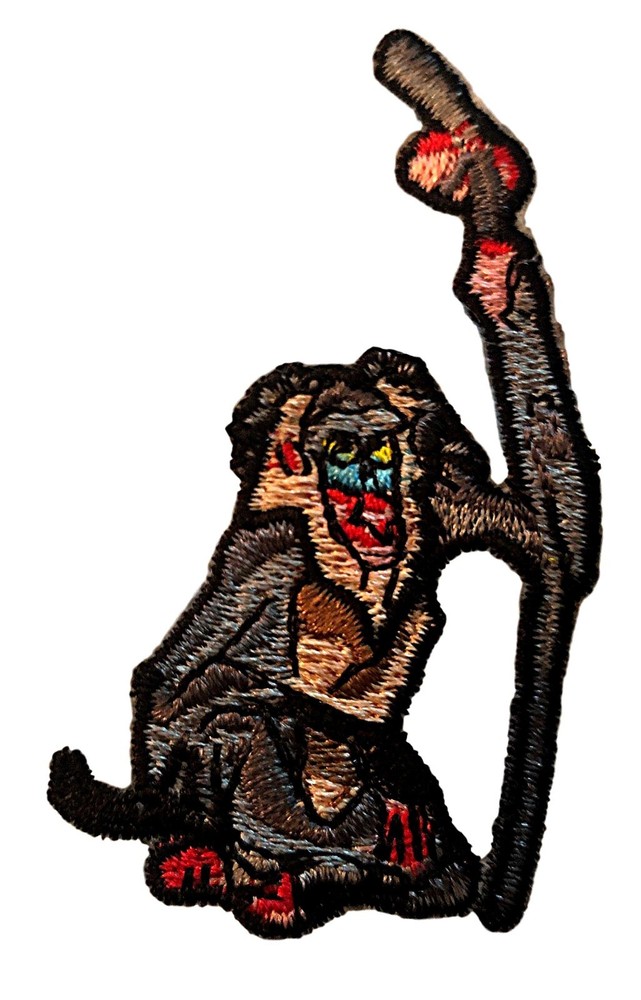 Lion King Rafiki Embroidered 3" Tall Iron on Patch