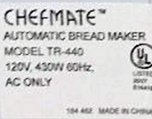 Belt for Chefmate Bakery Oven Bread Maker Model TR-440