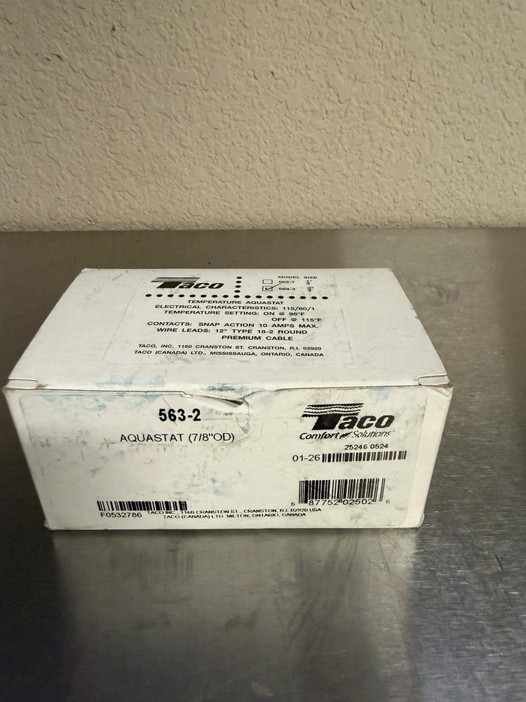 TACO 006-B4 3/4, TIMER & AQUASTAT PACKAGE
