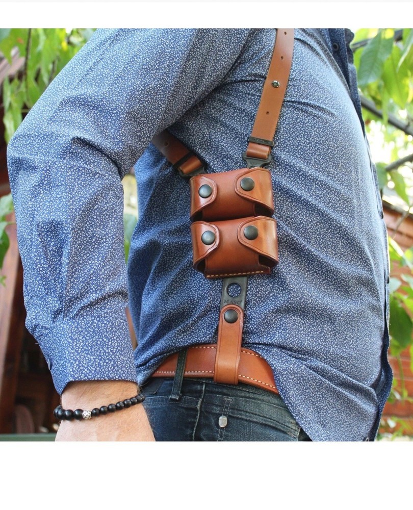 Fits Colt Python 357 Magnum 2.5”BBL Vertical Shoulder Holster #1305# RH