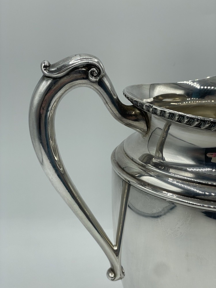 Crescent Silver Plated Designer Tableware Handle Water Pitcher Vintage Bs306