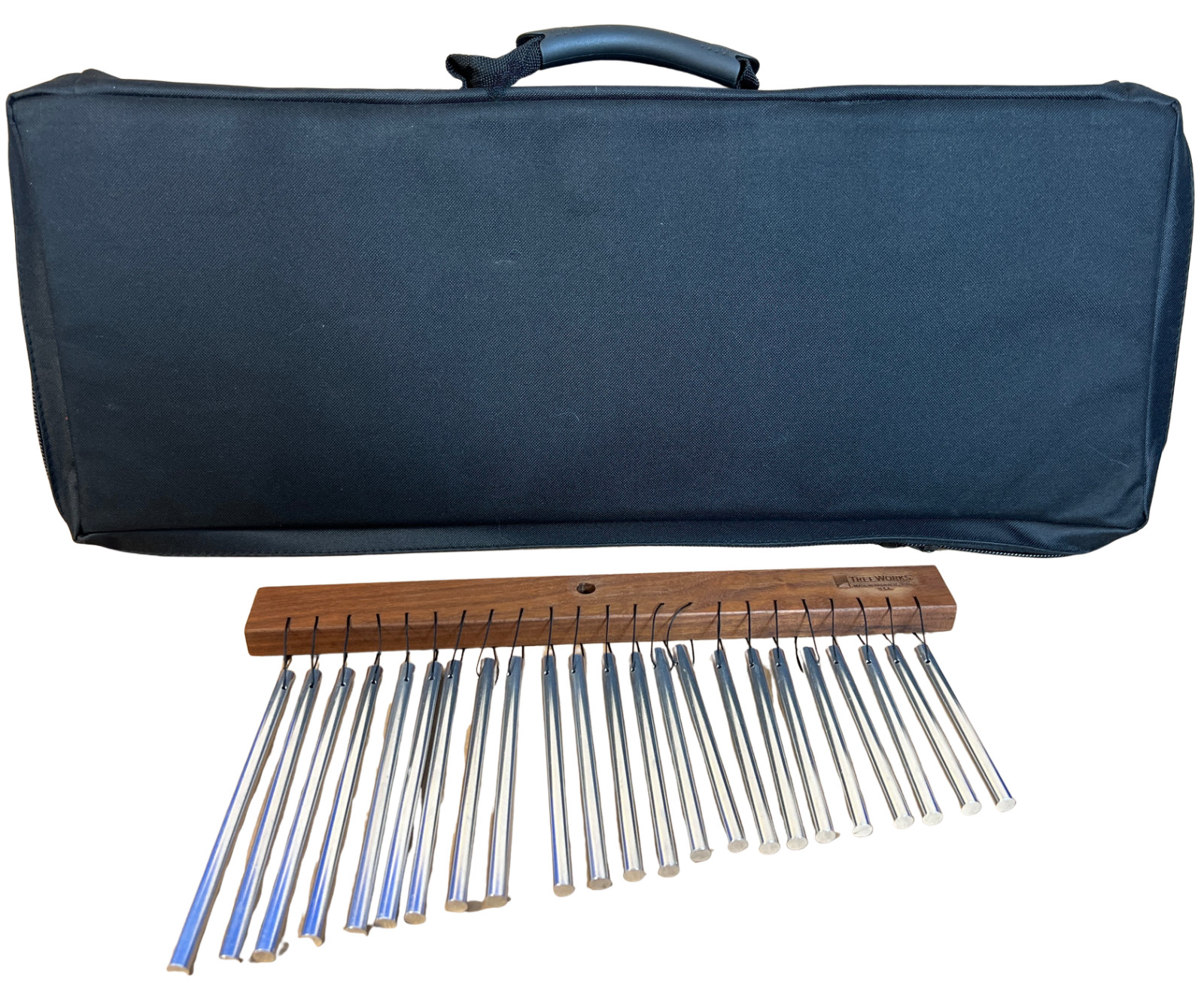 TreeWorks Chimes Medium 23 Bar, Row Bar Chimes w/Travel case @ Mount-PreOwn EXC