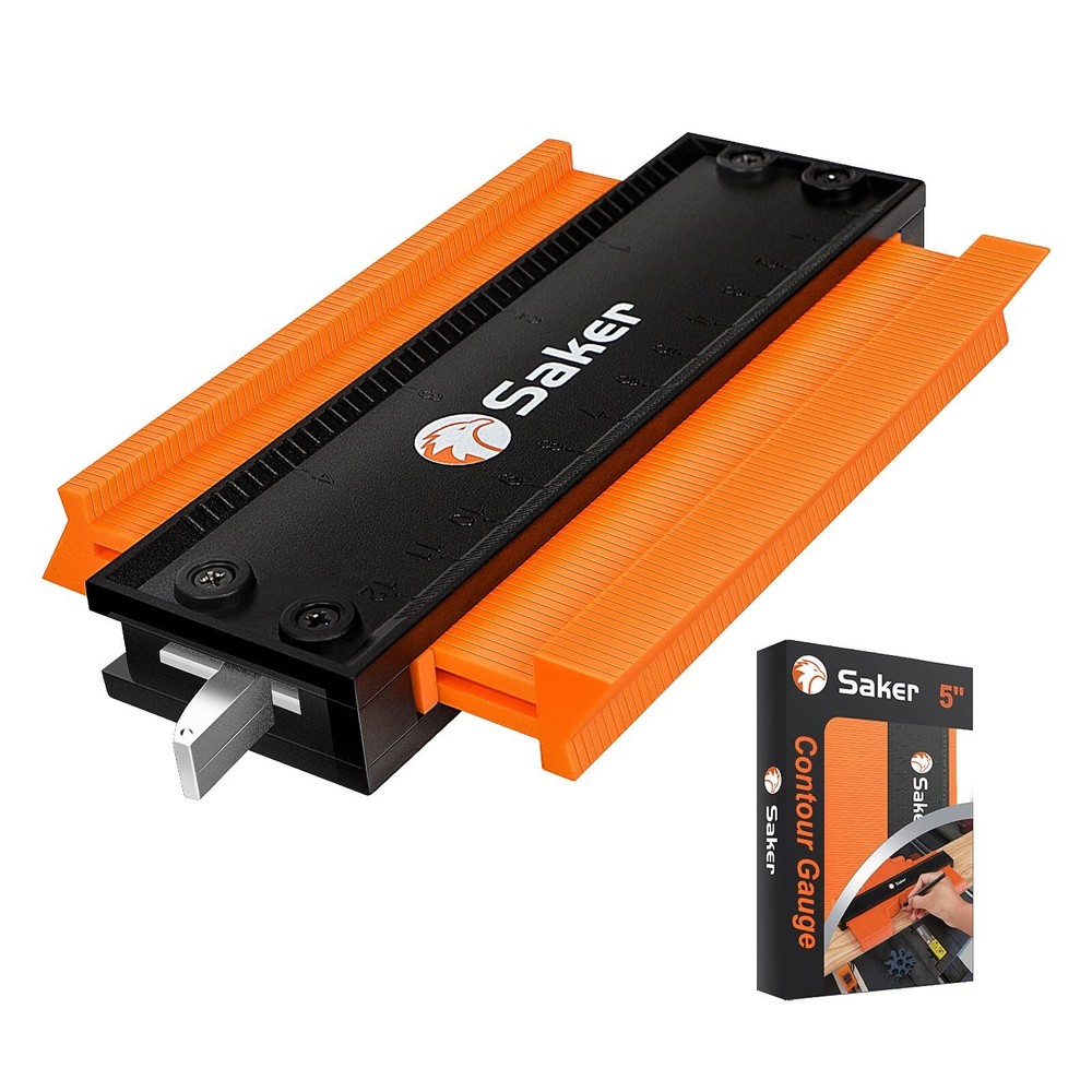 Saker Contour Gauge (5 Inch Lock) Profile Tool- Adjustable Lock-Precisely Cop...
