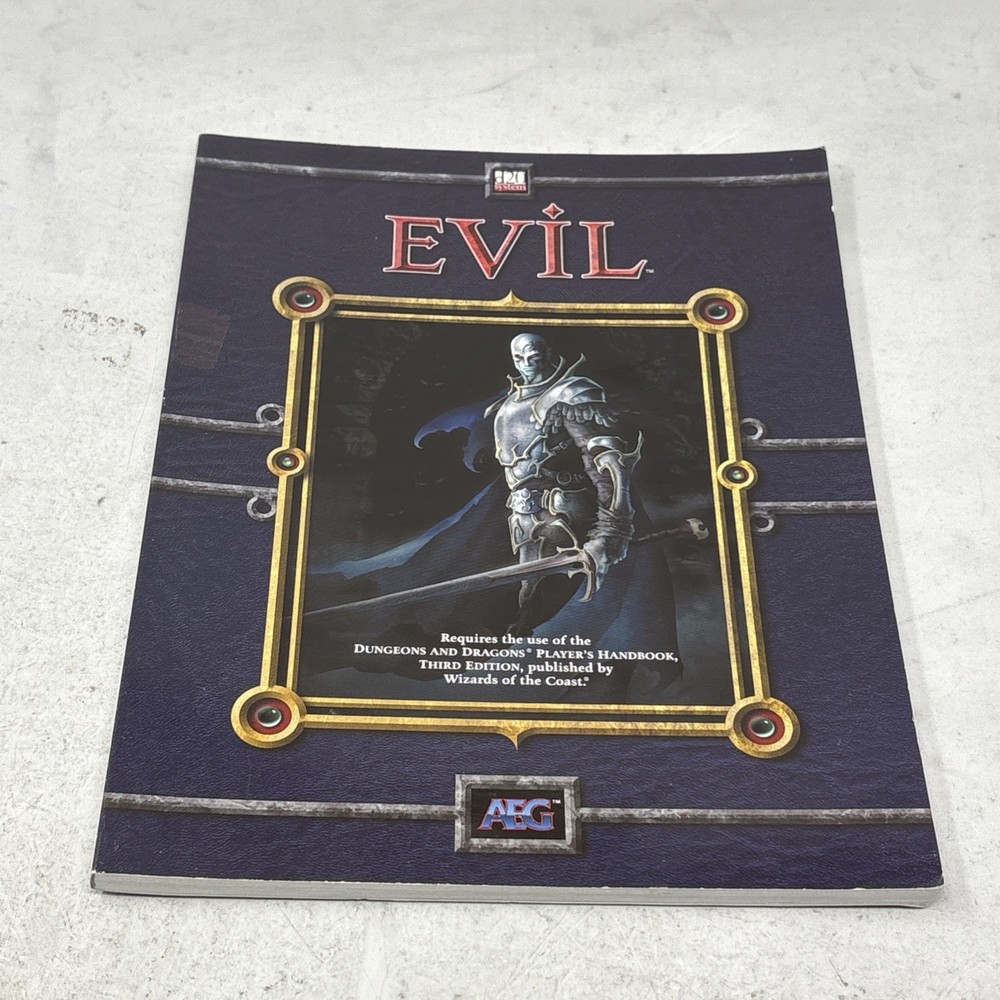 Dungeons & Dragons Evil Sourcebook AEG 8501 D&D D20 Softcover Supplement Guide