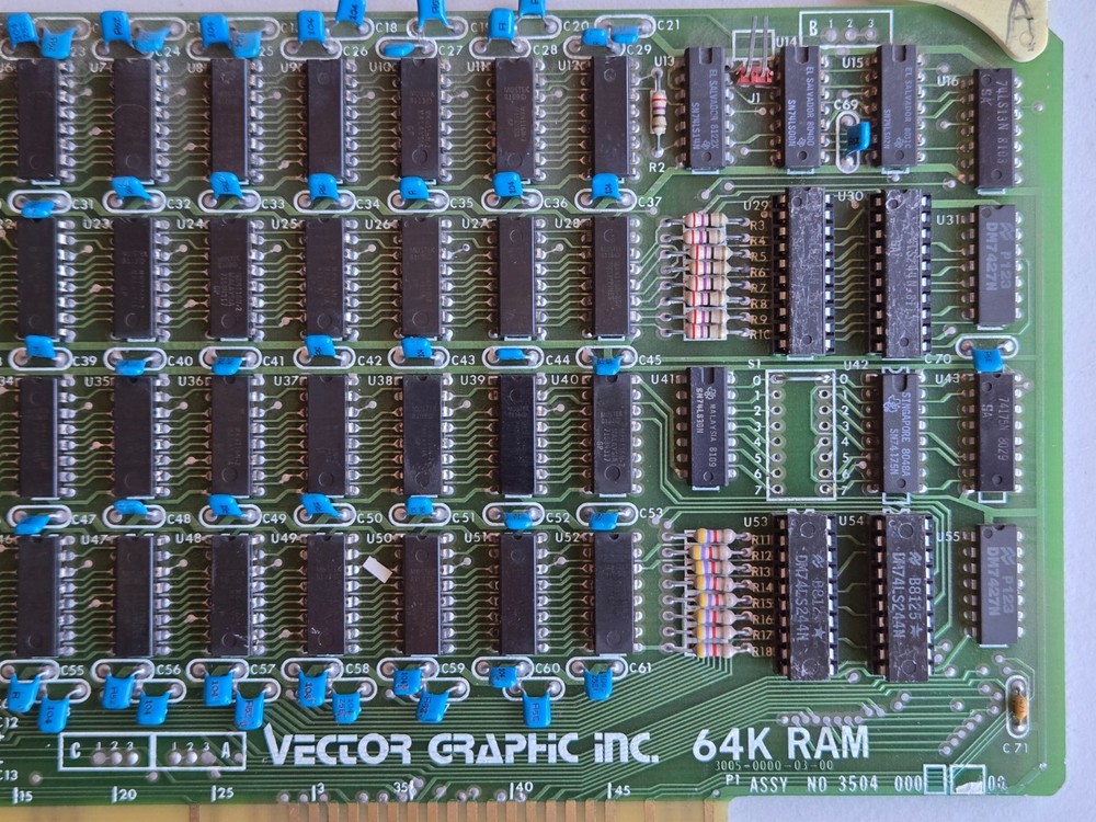 Vector Graphic Vintage 1980 S-100 Computer Card 64K RAM AS-IS Untested